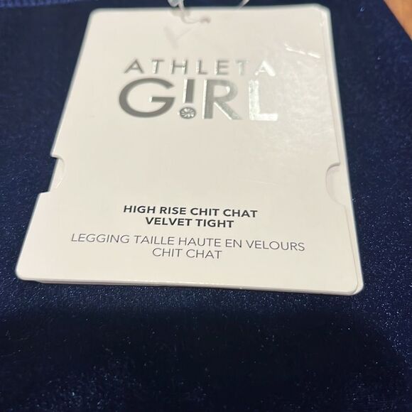 Athleta Girl High Rise Chit Chat Velvet Blue Tight size XXL/16. - Picture 5 of 8